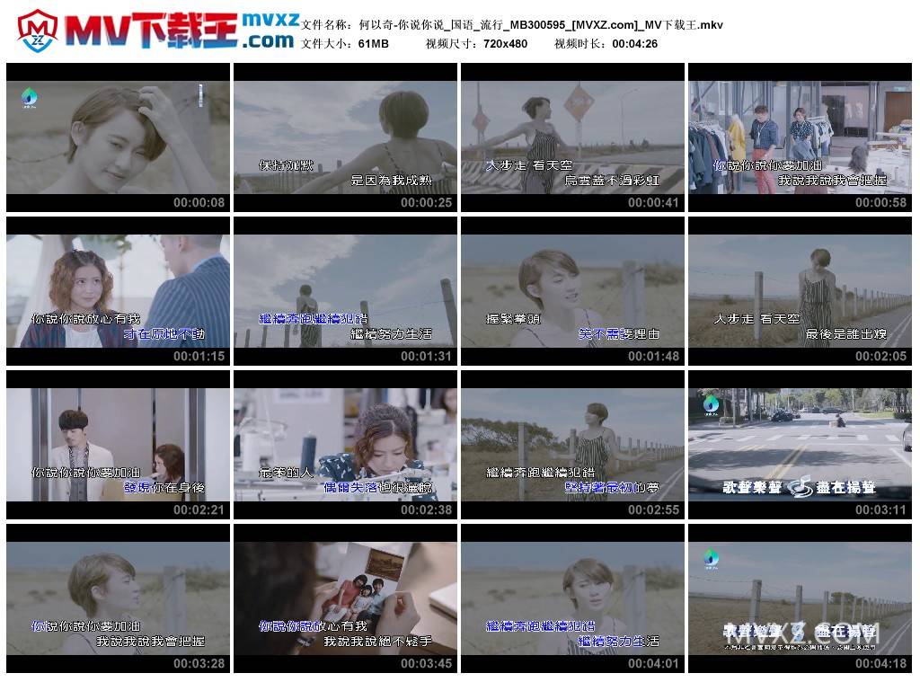 何以奇-你说你说_国语_流行_MB300595